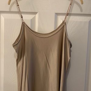 GILLIGAN O’MALLEY MICRO-NYLON FULL SLIP GOLDEN BEIGE SZ XL MAXI LENGTH